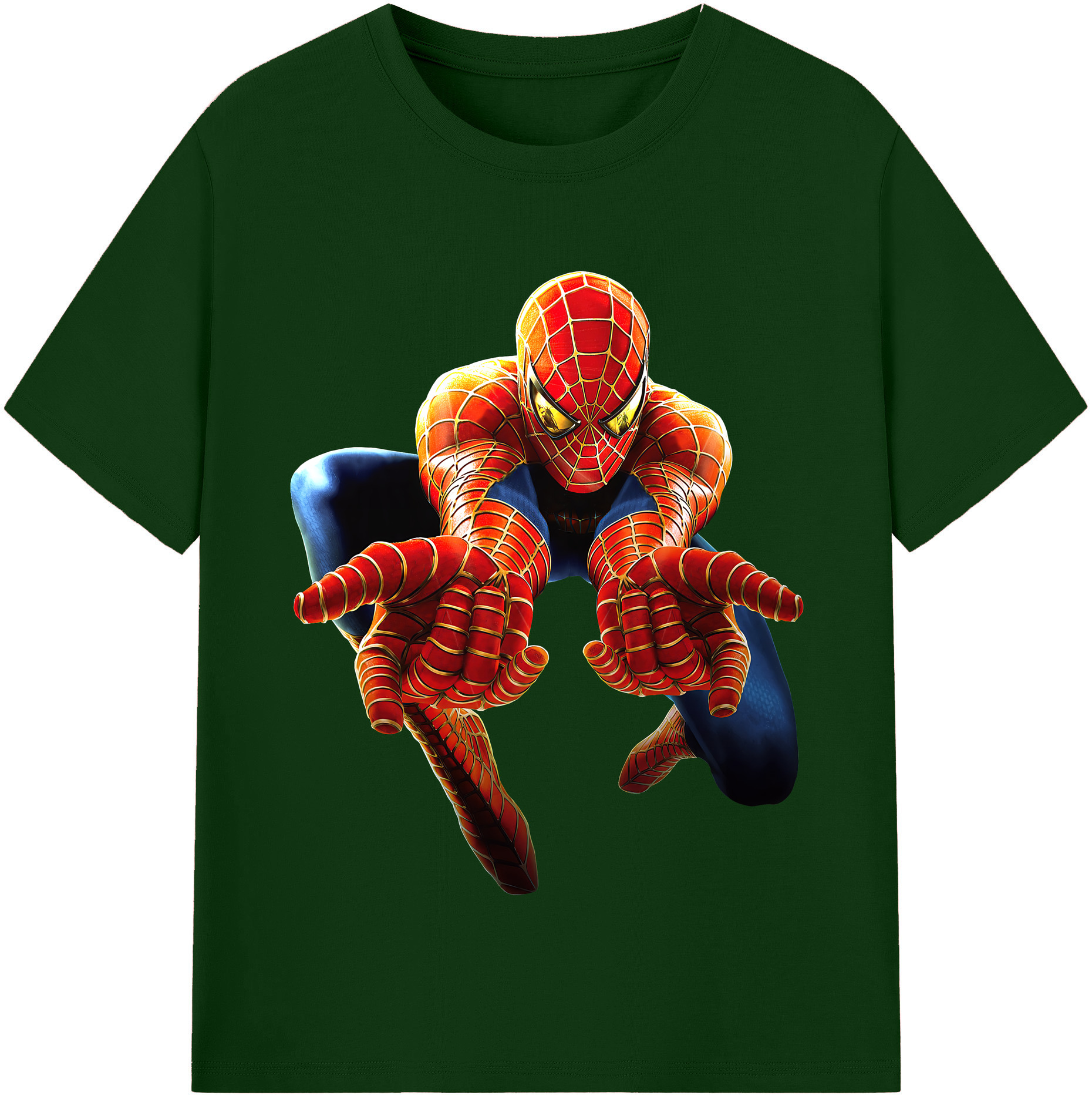 （画像用） Spider Man スパイダーマン 綿100％半袖Tシャツ（フロントプリント）